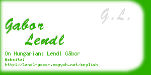 gabor lendl business card